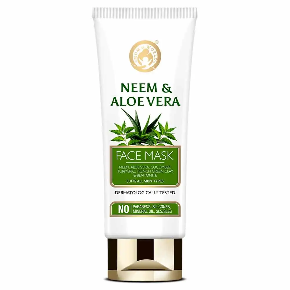 Mom & World Neem & Aloe Vera Face Mask,  100 g  for All Skin Types