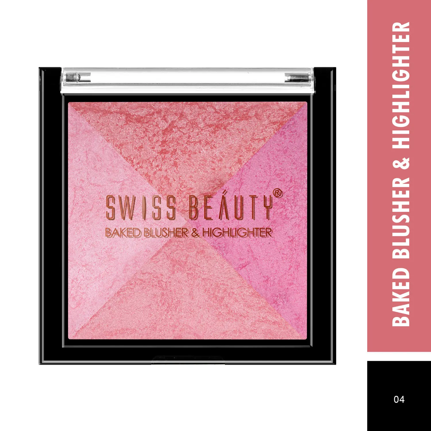 Swiss Beauty Baked Blusher & Highlighter - Multi-04 (7 g)