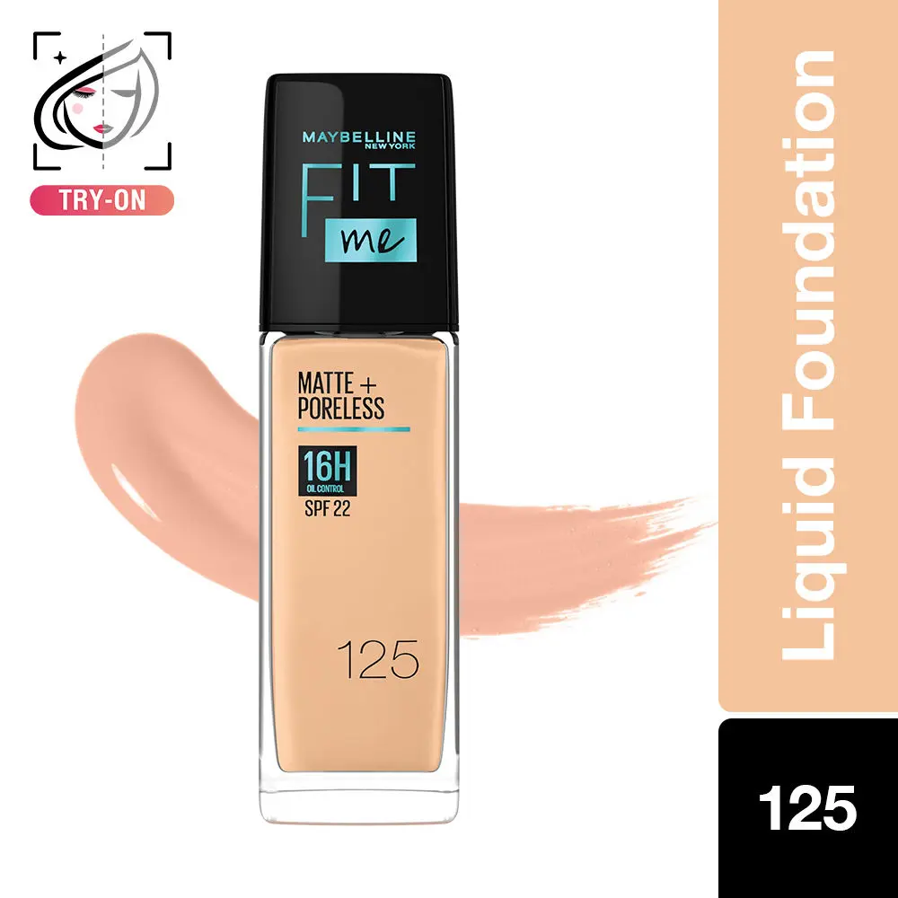 Maybelline New York Fit Me Matte+Poreless Liquid Foundation - Nude Beige 125 (30 ml)