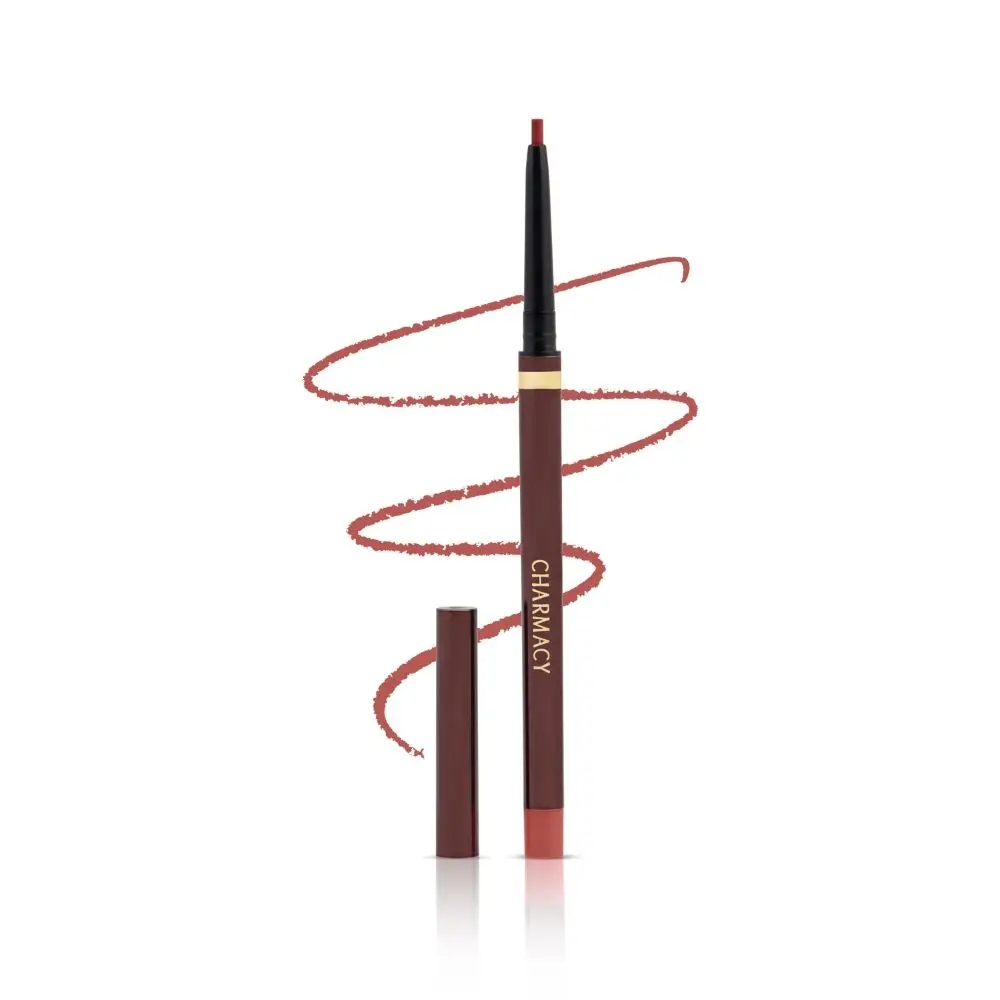 Charmacy Milano Lip Contour Lip Liner (Fire Red) - 0.1 g, Long Lasting, Lip Definer, Matte Texture, Glides on Smoothly, Precise Tip, Easy Roll On Packaging, Vegan, Cruetly-Free, Non Toxic