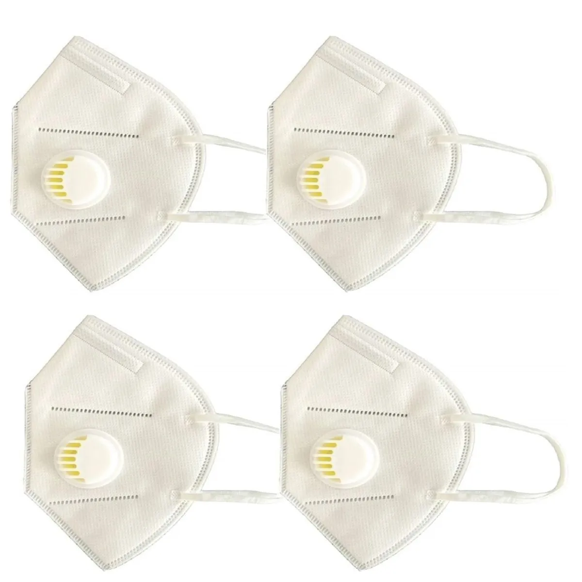 OOMPH Pack of 4 Anti-Pollution Reusable 5 Layer Mask - White