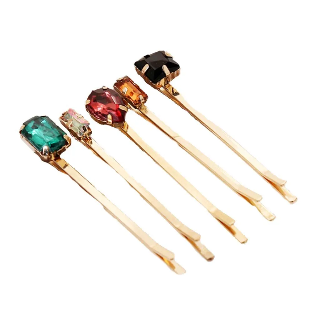 Ferosh Apollonia Golden Colourful Gem 5 Hairpin Set