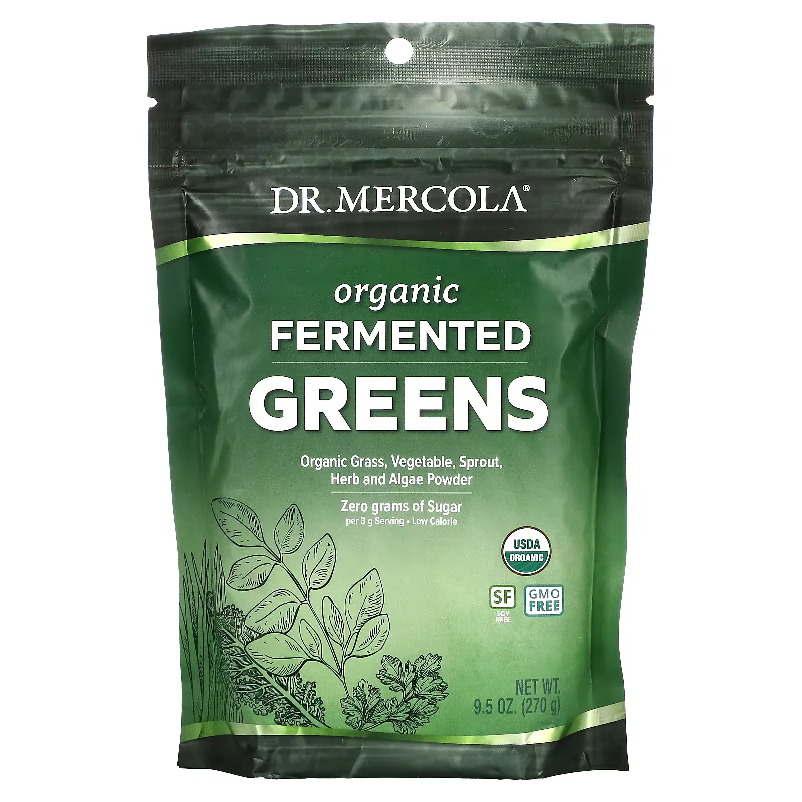 Organic Fermented Greens, 9.5 oz (270 g)