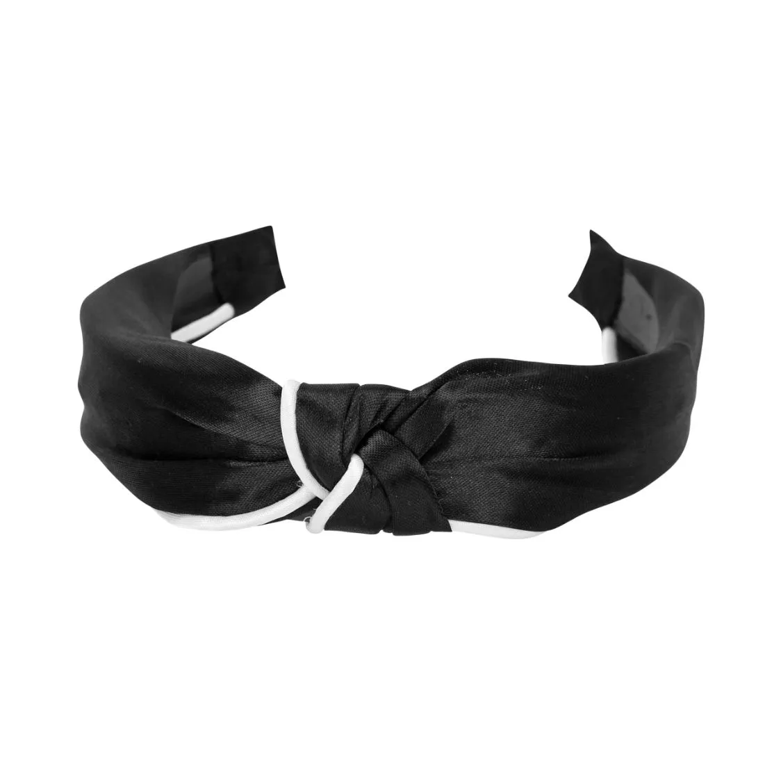 YouBella Hair Jewellery Satin Fabric Knot Shape Black Head Band (YBHAIR_41364)