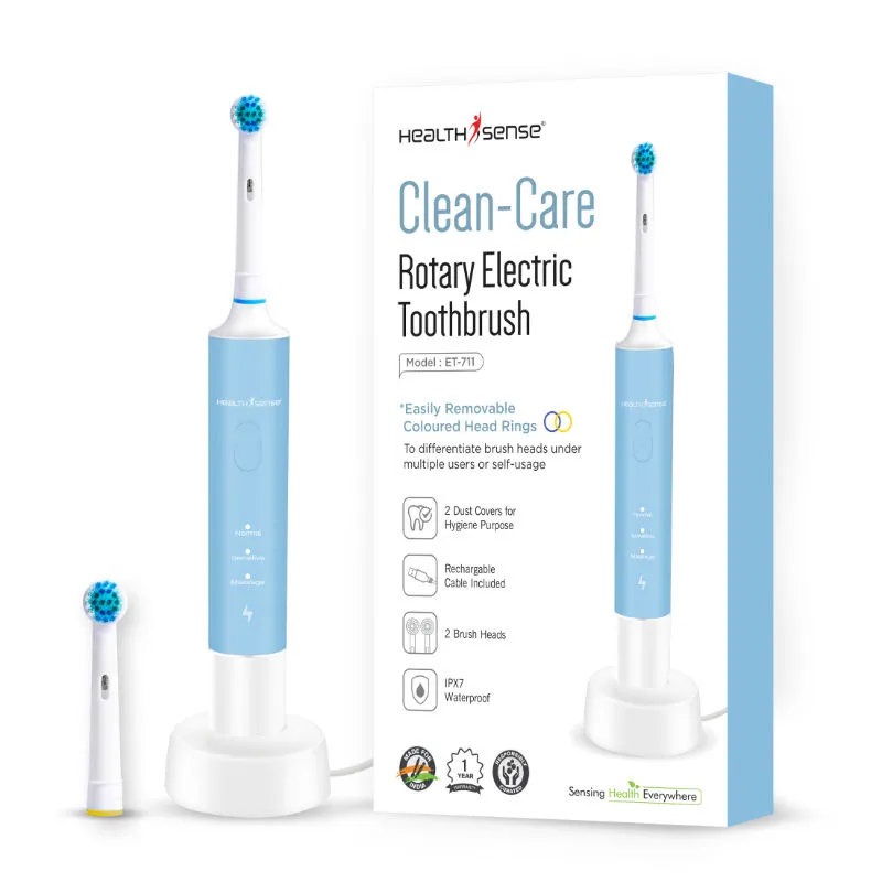 HealthSense Clean-care Et 711 Rotary Electric Toothbrush - Adults