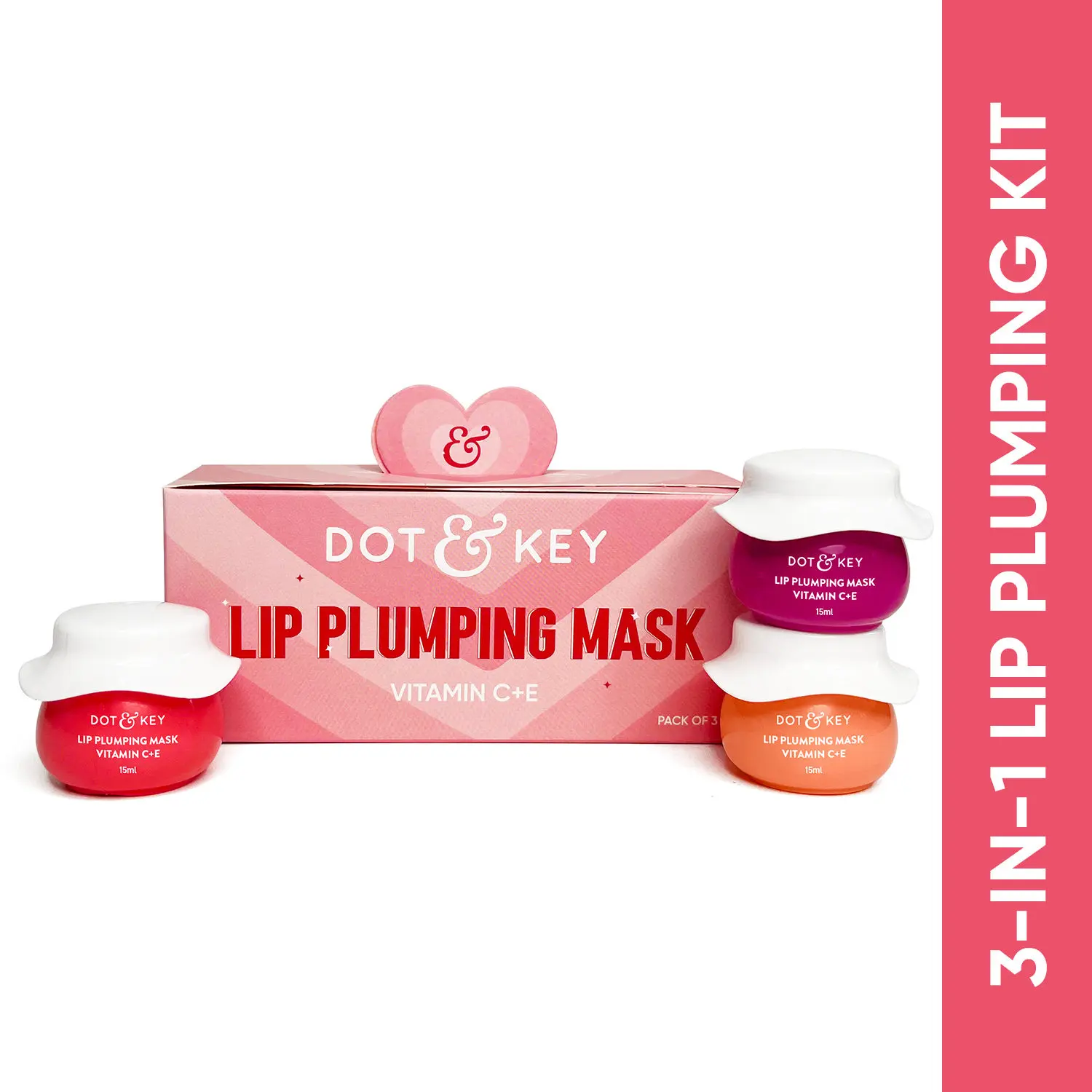 Dot & Key Lip Plumping Mask Vitamin C + E Kit - Pack of 3