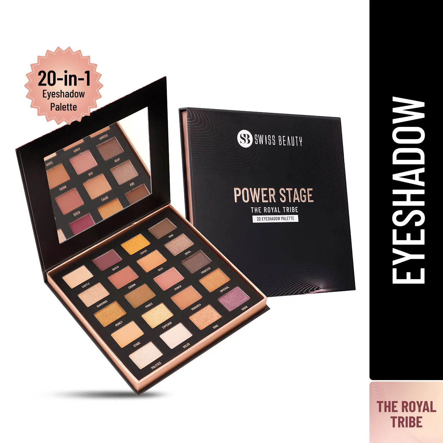 Swiss Beauty Power Stage Eyeshadow Palette 02 Royal Tribe 25 gm