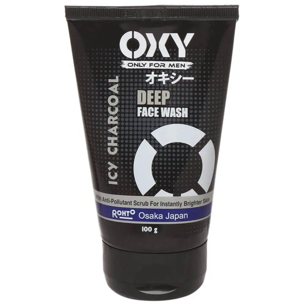 Oxy Icy Charcoal Deep Face Wash for Men,  100 g  for All Skin Types