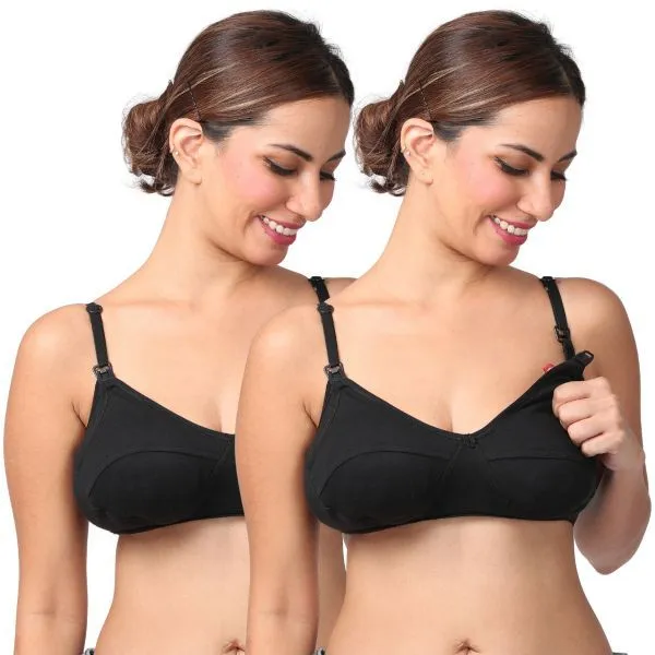 Morph Maternity Pack Of 2 Nursing Bras - Black