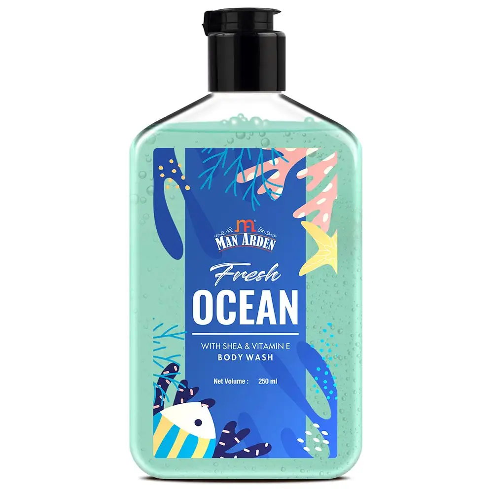 Man Arden Shea & Vitamin E Body Wash,  250 ml  Fresh Ocean