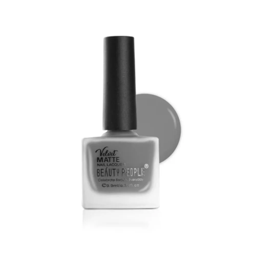 Beauty People Velvet Matte Nail Polish - Grey 370