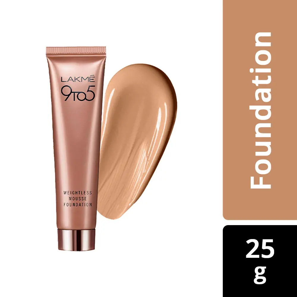 Lakme 9 To 5 Weightless Mousse Foundation - Rose Ivory (25 g)