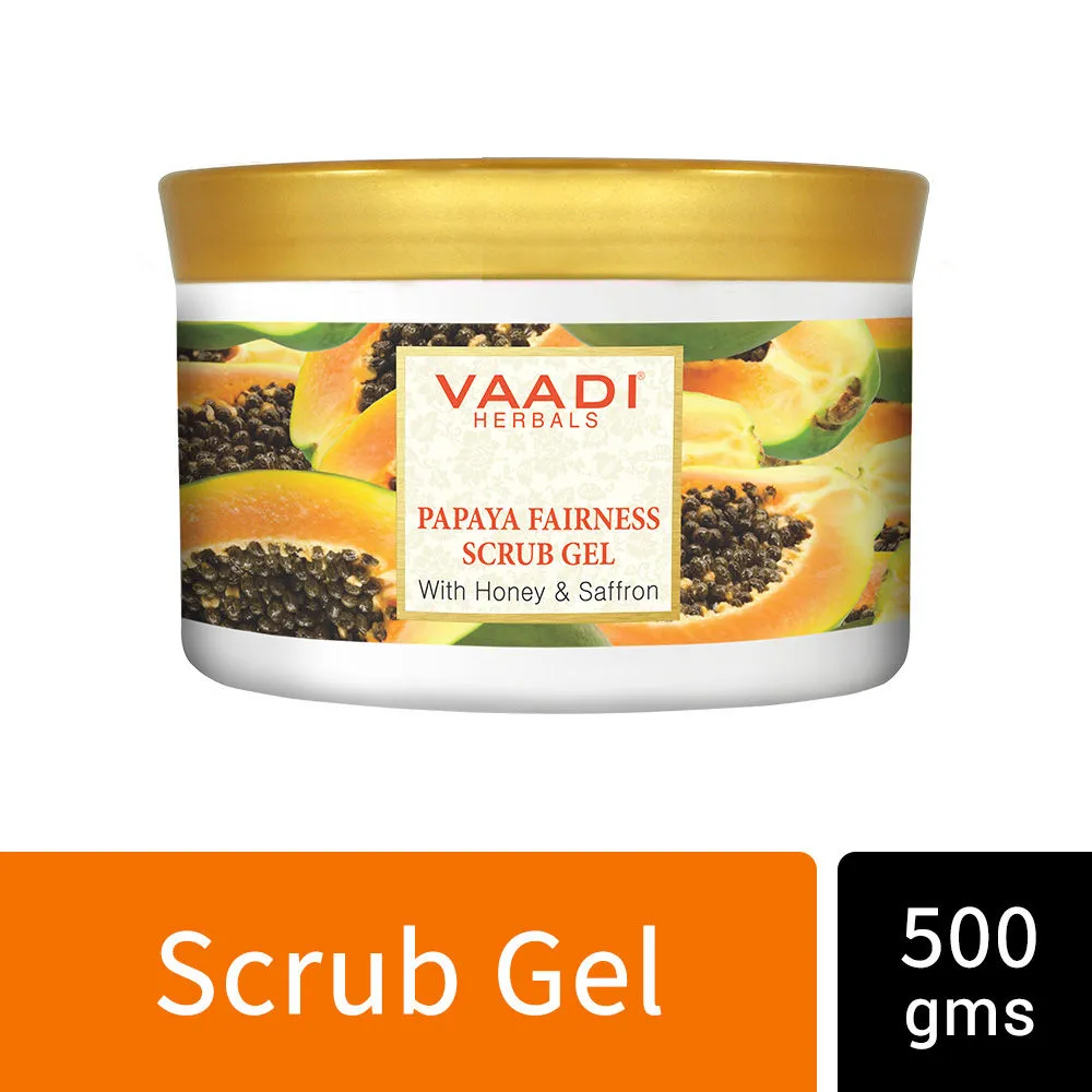 Vaadi Herbals Papaya Fairness Scrub Gel With Honey & Saffron