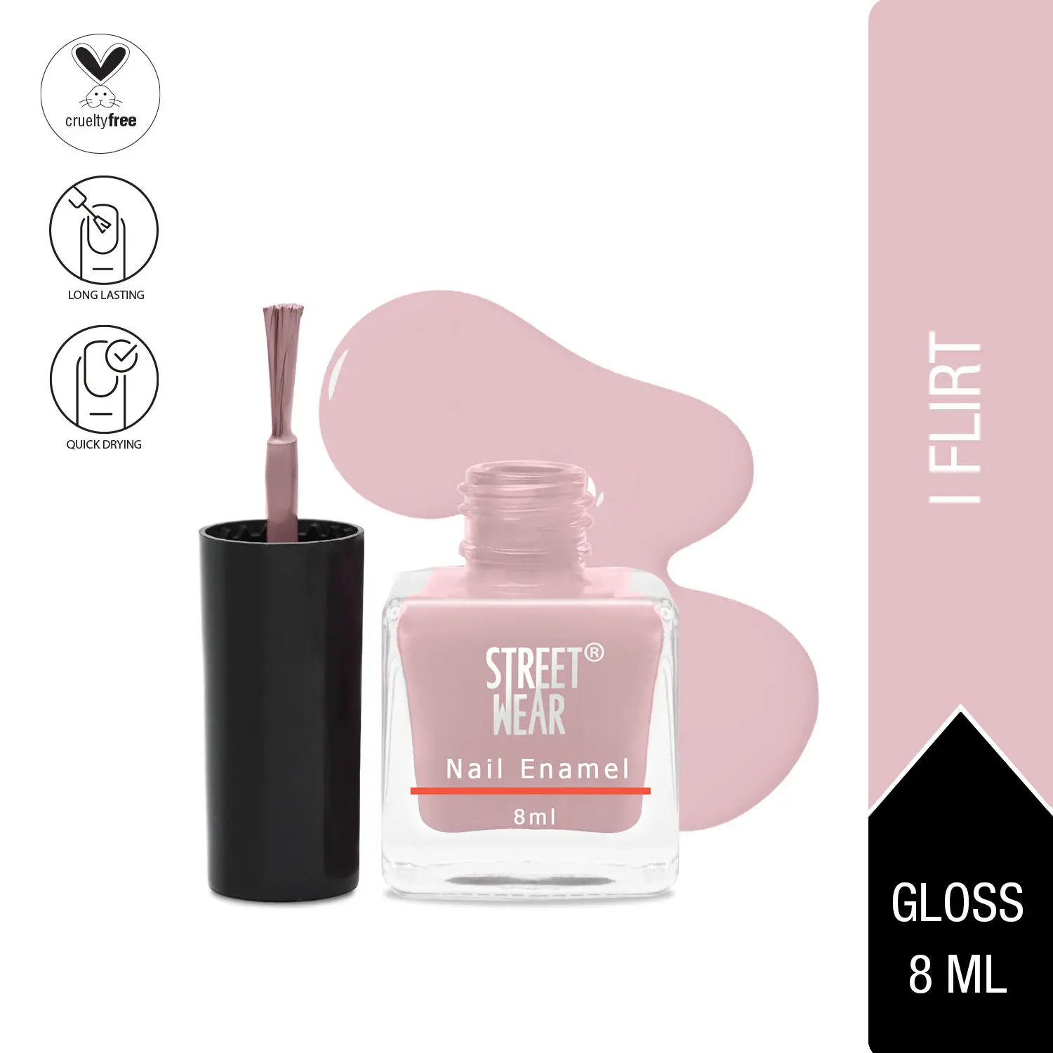 Street Wear Nail Enamel (Revamp) Pretty Girl Collection I Flirt (8 ml)