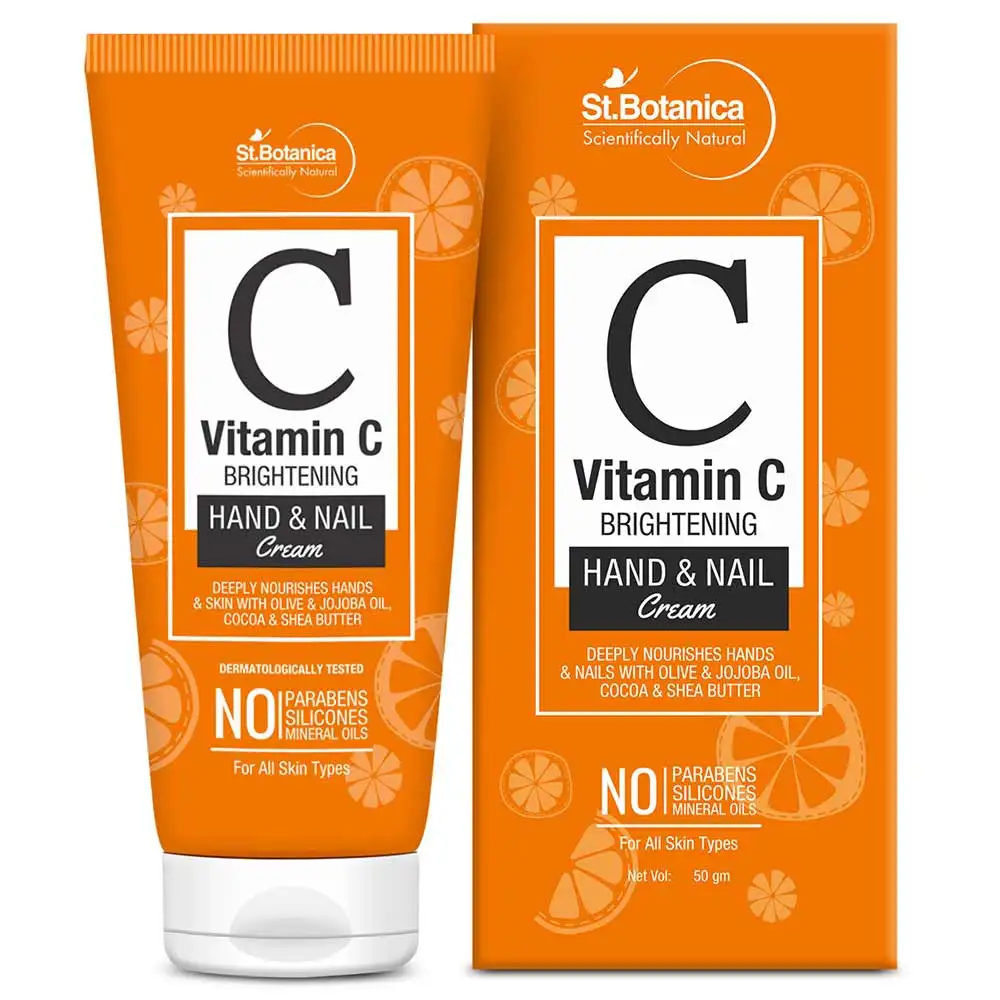 St.Botanica Vitamin C Brightening Hand and Nail Cream,  50 g  for All Skin Types