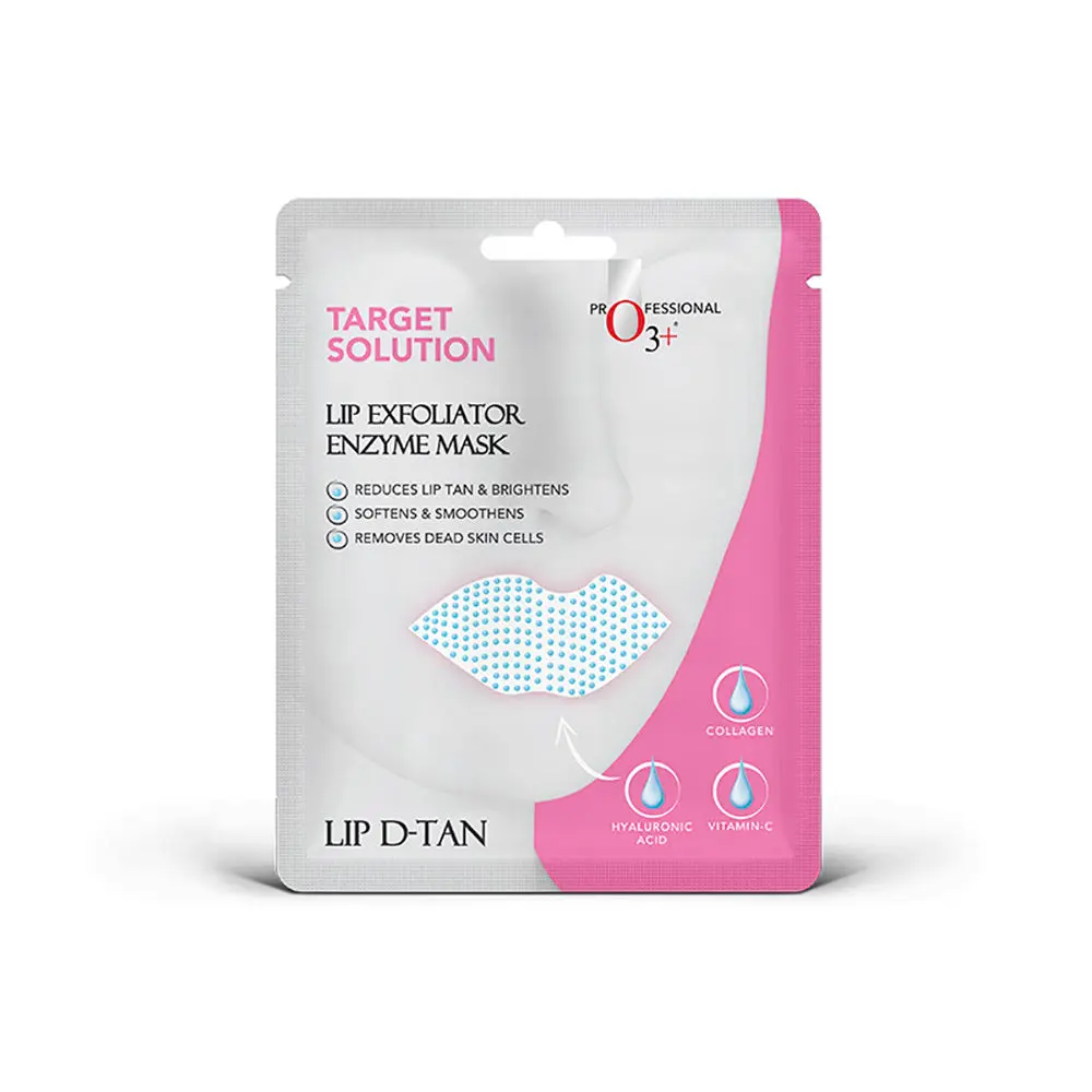 O3+ Lip Exfoliator Enzyme D-Tan Sheet Mask - (set of 12)