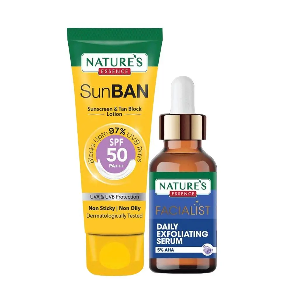 Nature Essence Daily Exfoliating Combo - Daily Exfoliating Serum + Sunscreen