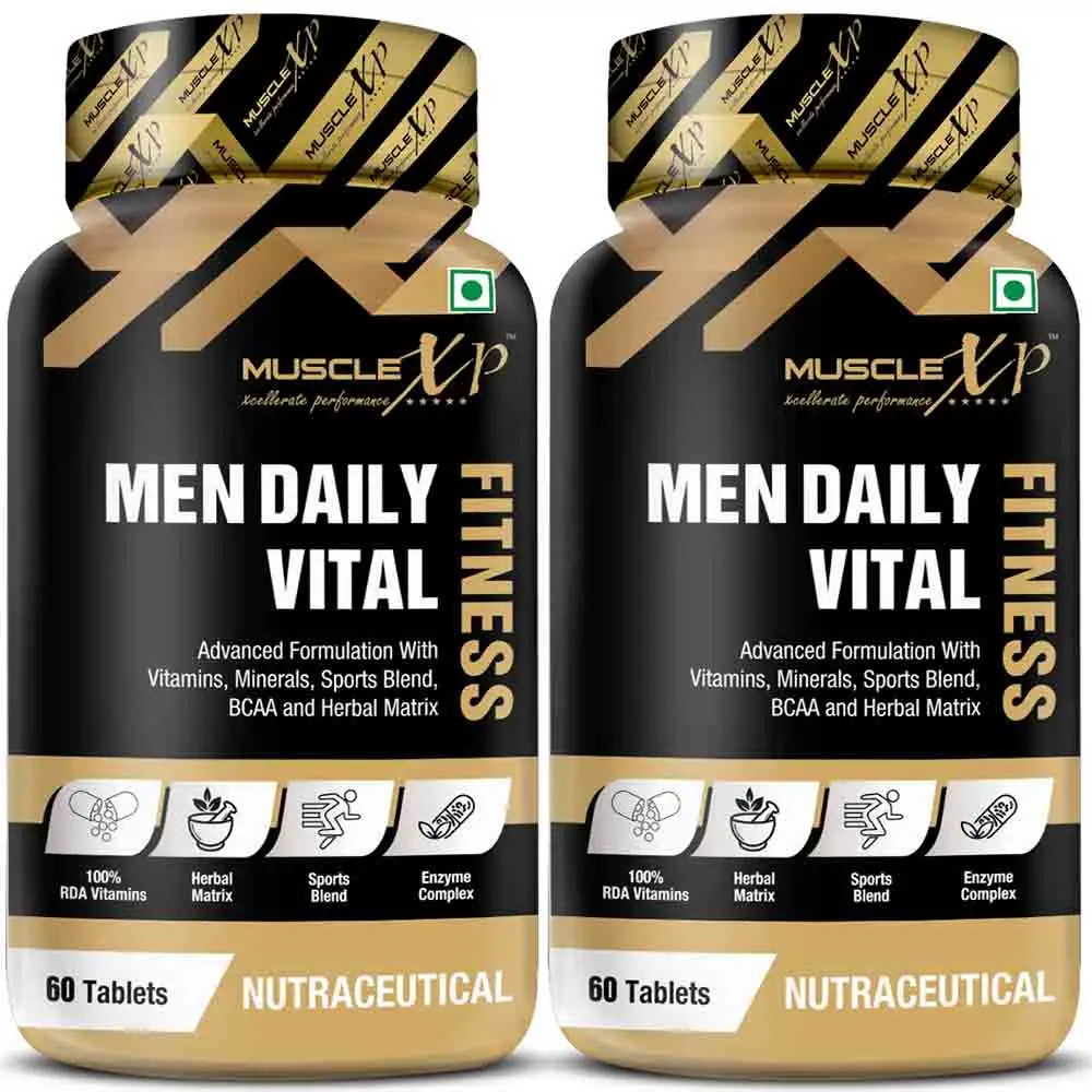 MuscleXP Men Daily Vital Fitness,  60 tablet(s)  Unflavoured (Pack of 2)