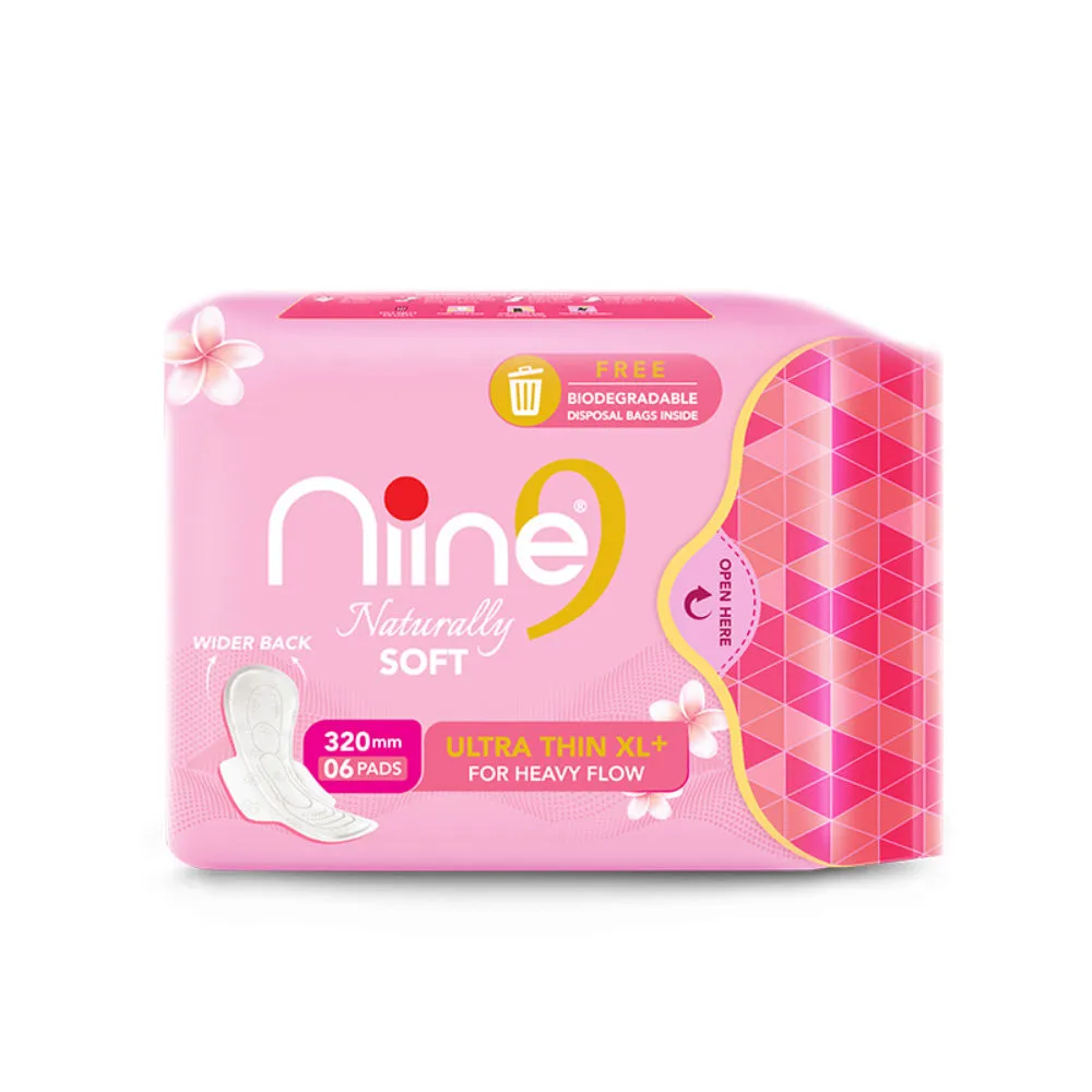 Niine Naturally Soft Sanitary Napkin Ultra Thin XL+ - 320mm