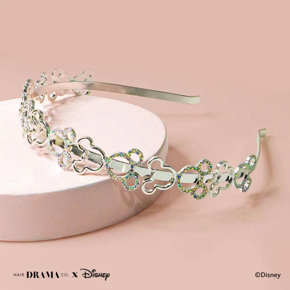 Hair Drama Co. x Disney Mickey Metal Bands with Crystals - Silver