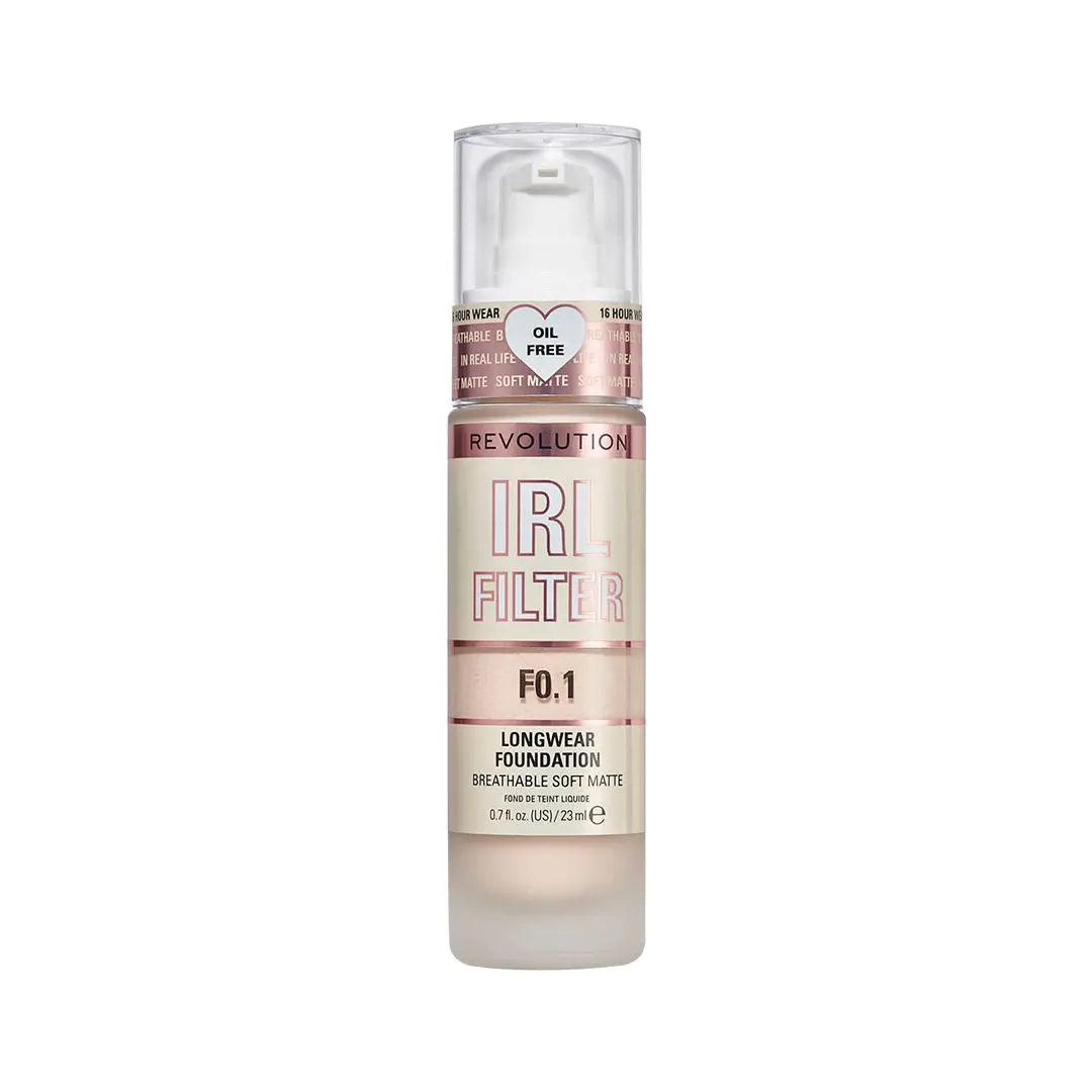 Makeup Revolution IRL Filter Longwear Foundation F0.1