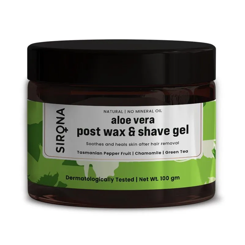 Sirona Natural Post Wax and Shave Gel For Men & Women with Goodness of Aloe Vera & Green Tea