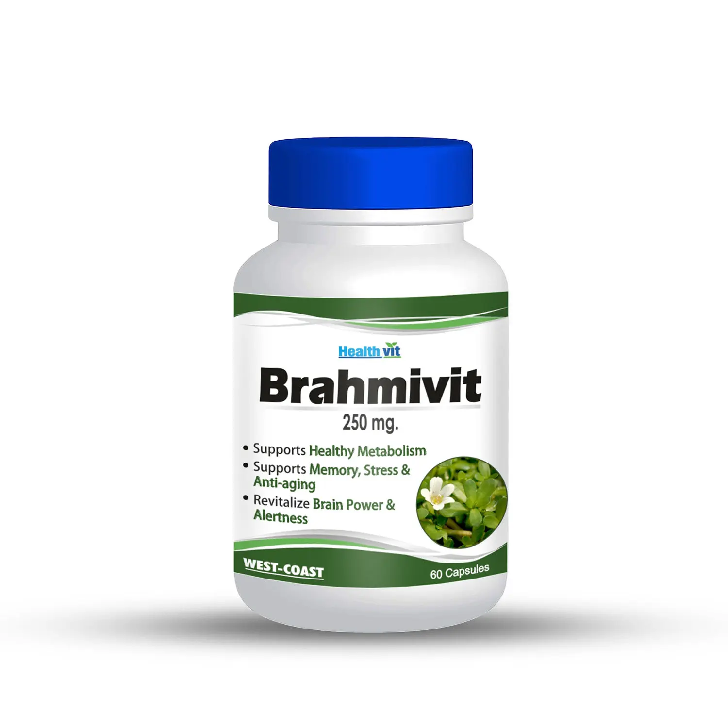 Healthvit Bramhivit Bramhi Powder 250 mg 60 Capsules