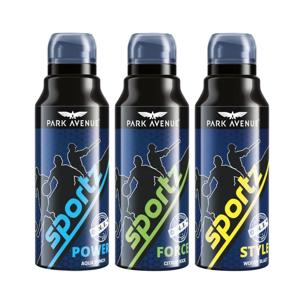 Park Avenue Sportz Deodorant Pack Of 3 - Power, Force, Style