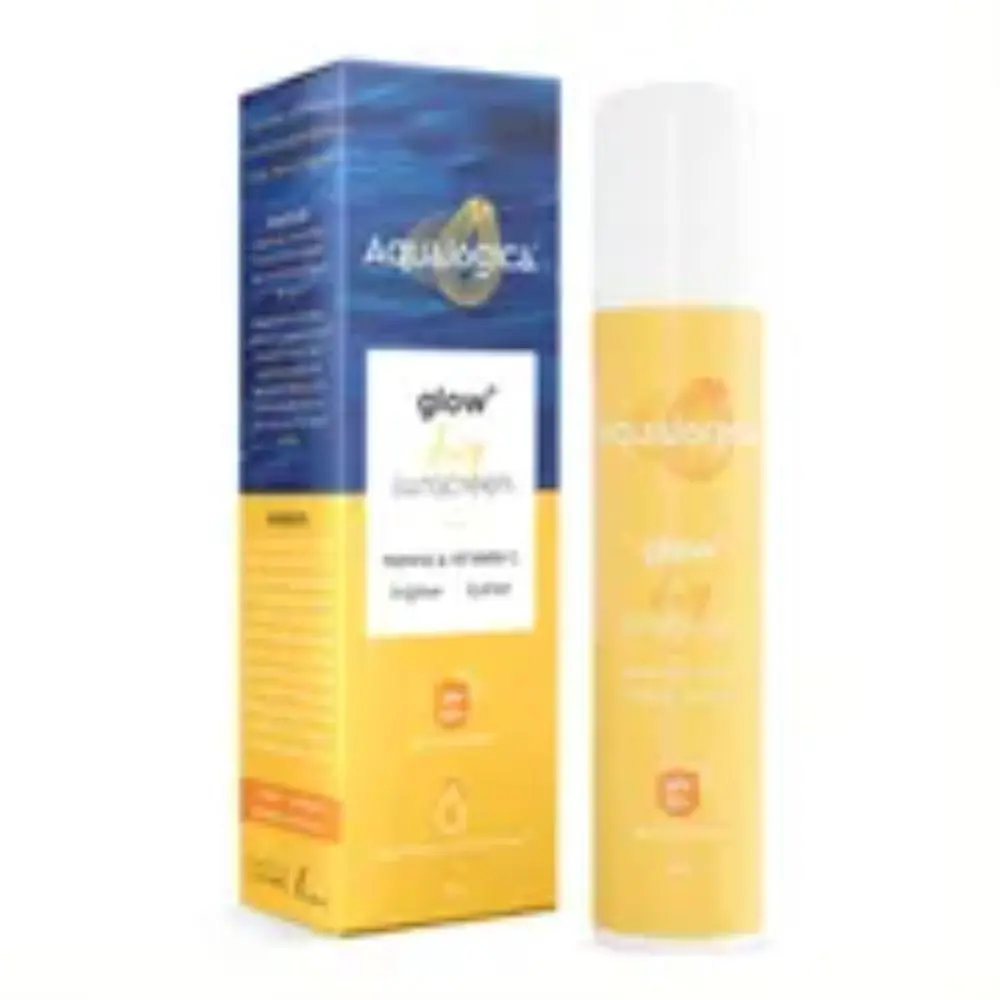 Aqualogica Glow+ Dewy Sunscreen with Papaya & Vitamin C | SPF 50 PA+++ for UVA/B 50g 50 gm