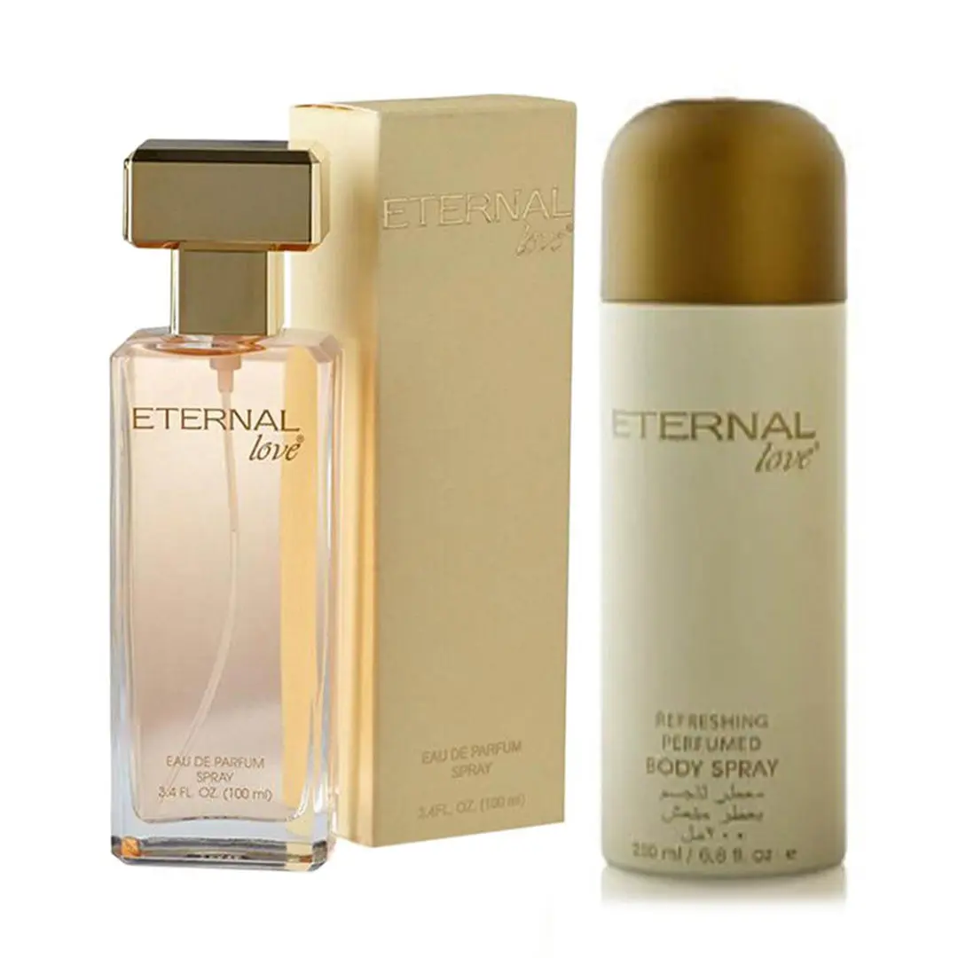 ETERNAL Love for Women Eau De Parfum, 100ml & Women Deodorant Perfumed Bodyspray, 200ml