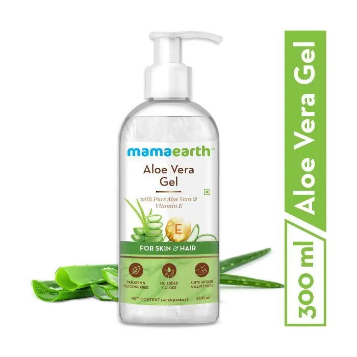 Mamaearth Aloe Vera Gel with Pure Aloe Vera & Vitamin E for Skin and Hair - (300 ml)