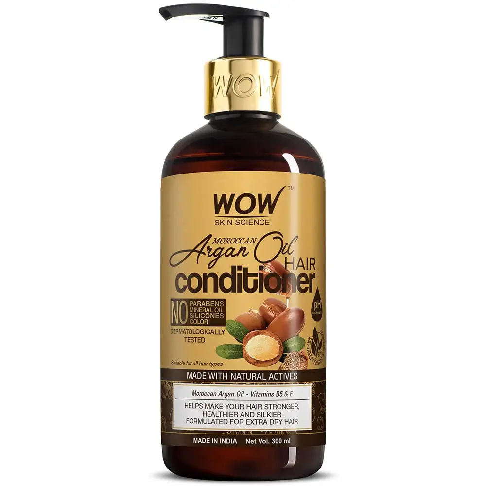 WOW Skin Science Moroccan Argan Oil Hair Conditioner,  300 ml  for All Hair Types