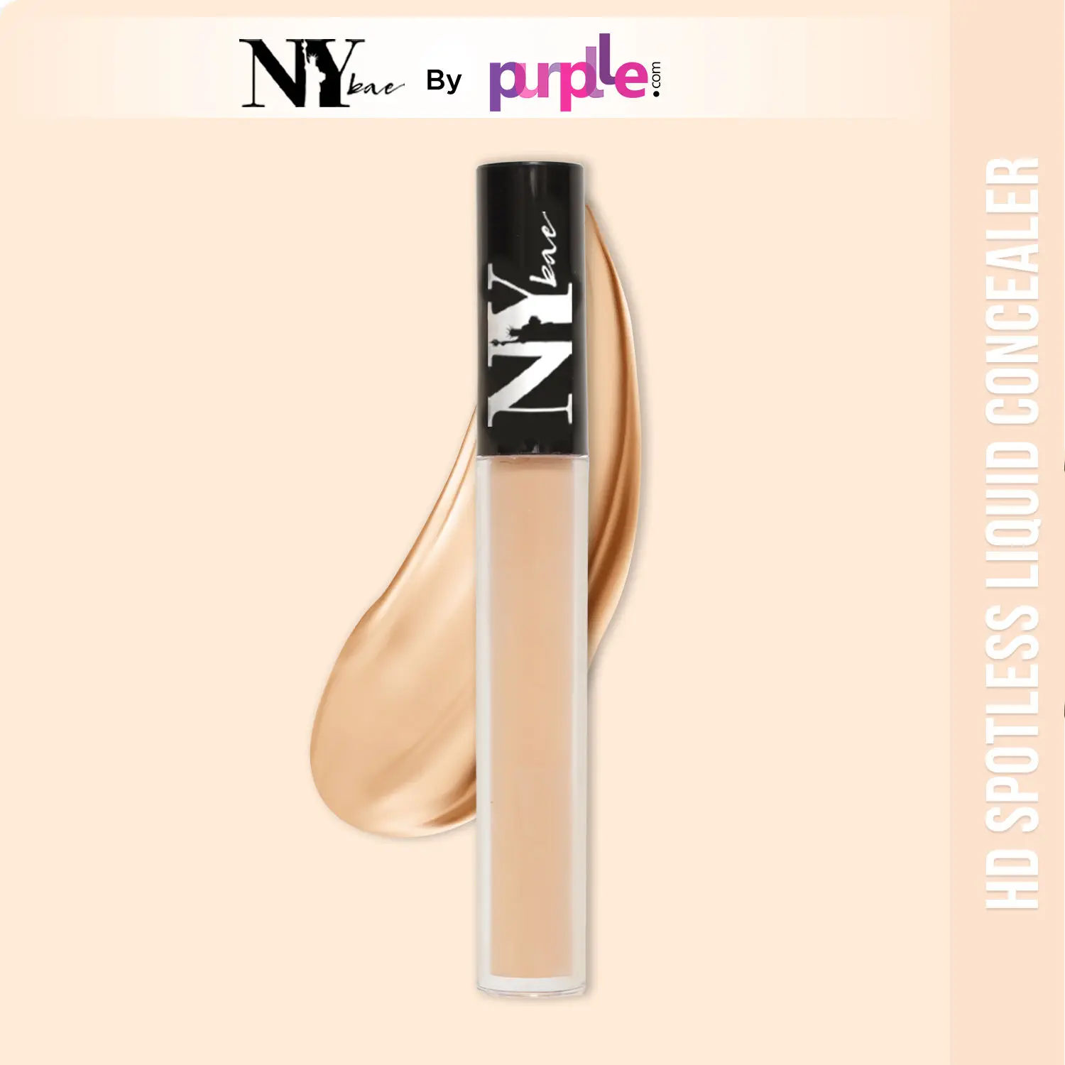 NY Bae HD Spotless Liquid Concealer - Peanut Butter Pretzel 9 (3 ml) | Fair Skin | Red Undertone |  Enriched with Oils | Long Lasting