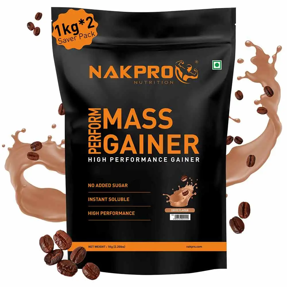 Nakpro Perform Mass Gainer,  2.2 lb  Coffee (Pack of 2)