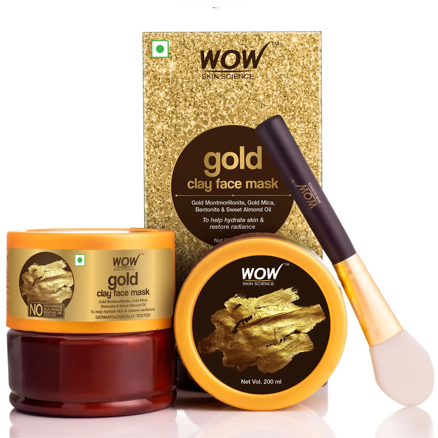 WOW Skin Science Gold Clay Face Mask (200 ml)