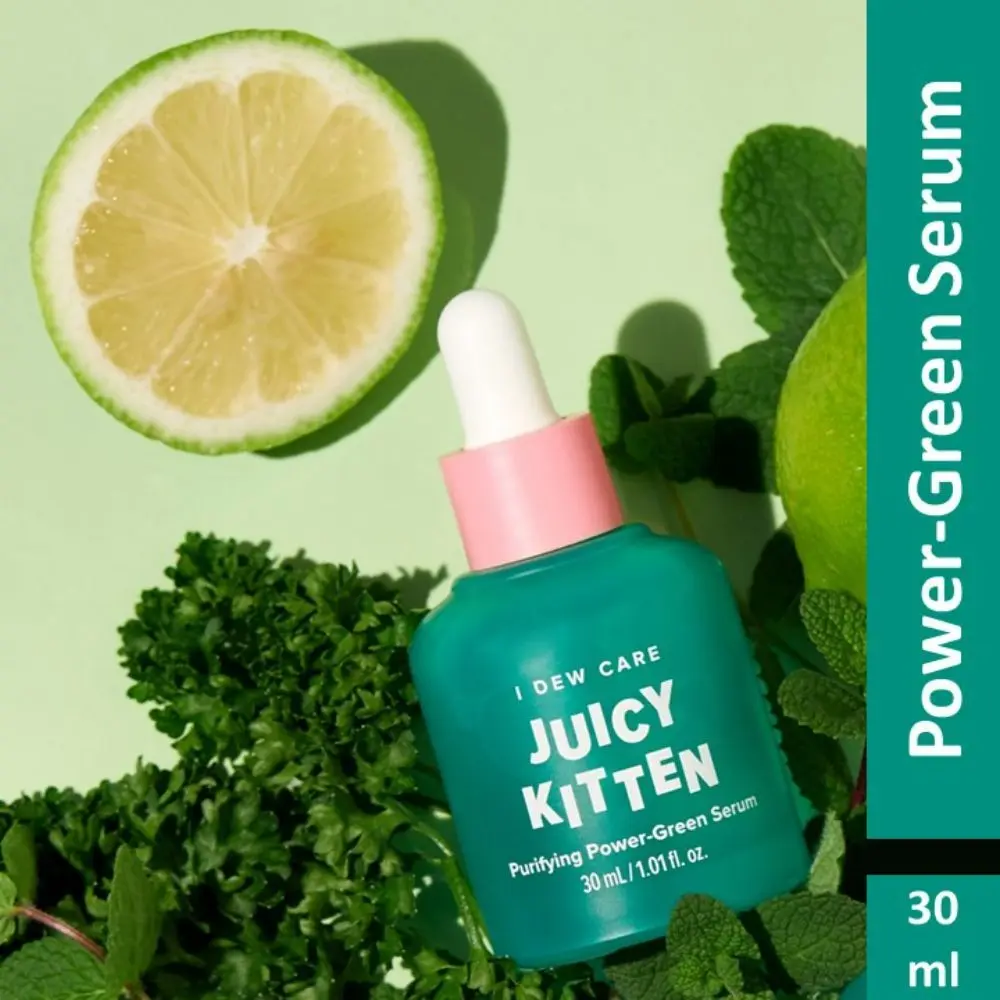 I DEW CARE JUICY KITTEN, Purifying Power Green Serum | Korean Skin Care