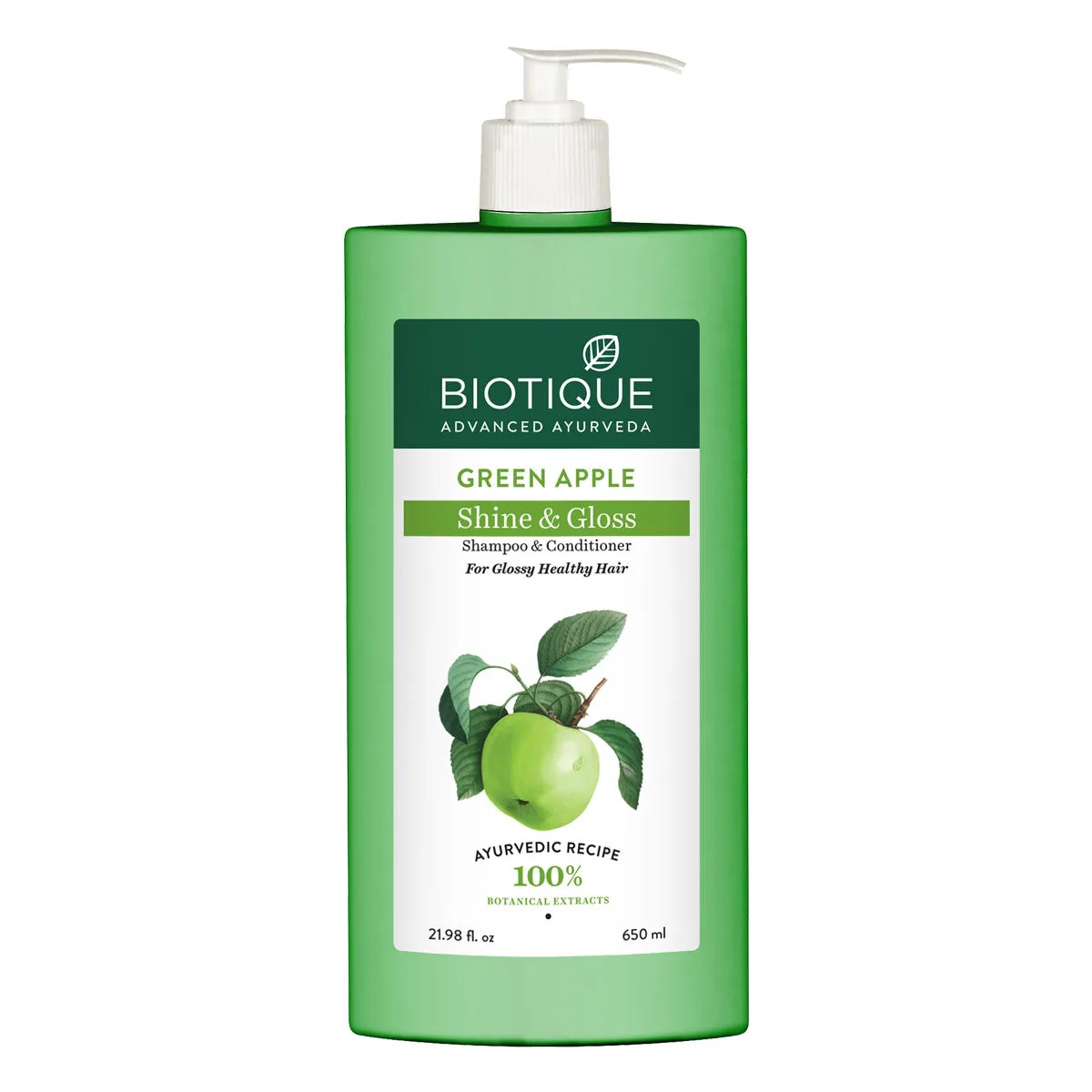 Biotique Green Apple Shine & Gloss Fresh DaiLy Purifying Shampoo & Conditioner