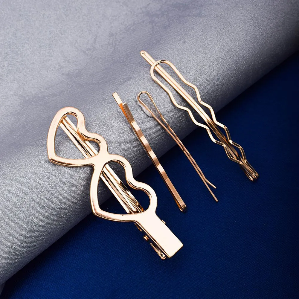 Ferosh Sweetheart Golden 4 Hairpins Set