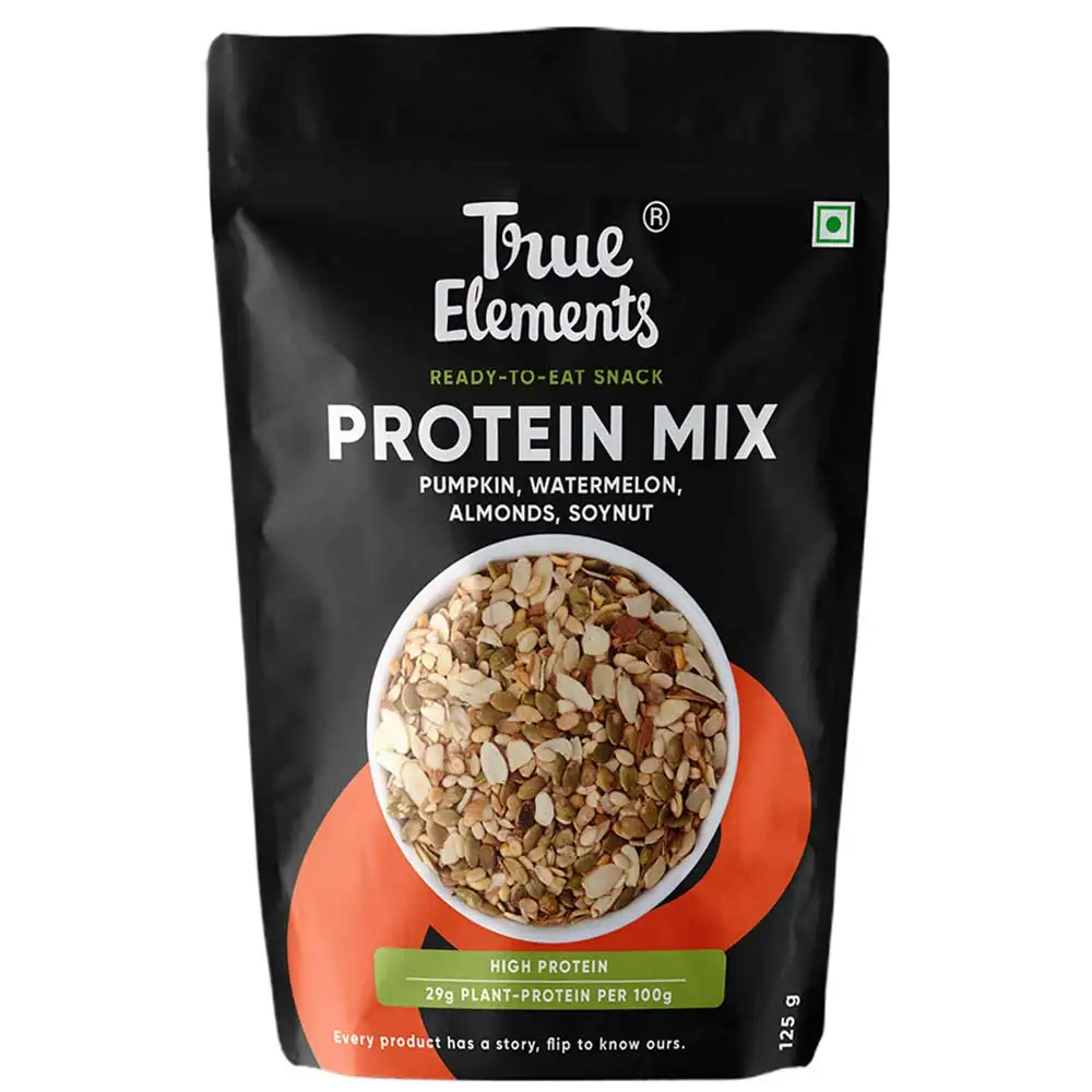 True Elements Protein Mix Roasted,  Pumpkin Watermelon Almonds & Soyanuts  0.125 kg