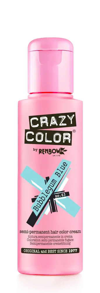 CRAZY COLOR BUBBLEGUM BLUE-63 - 100 ML Bottle