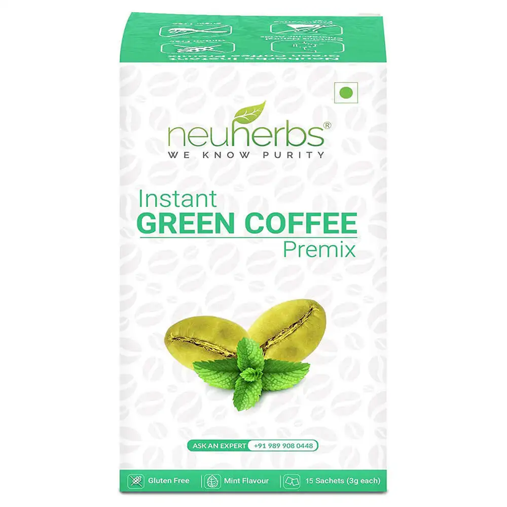 Neuherbs Instant Green Coffee Premix Mint,  15 sachets/pack