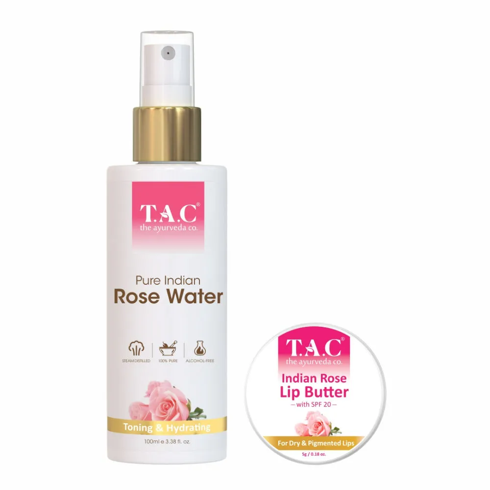 TAC - The Ayurveda Co. Rose Lip Balm & Rose Water Toner