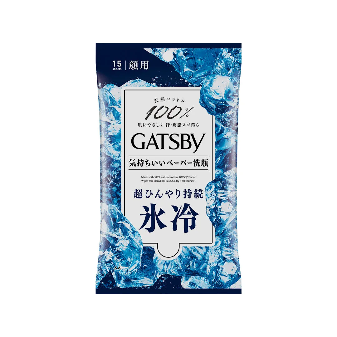 Gatsby Menthol Infused Facial Wipes For Men - Ice Type