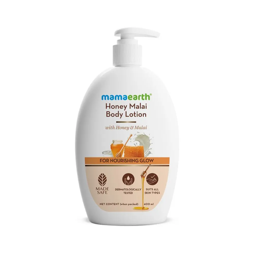 Mamaearth Honey Malai Body Lotion with Honey & Malai for Nourishing Glow - 400 ml