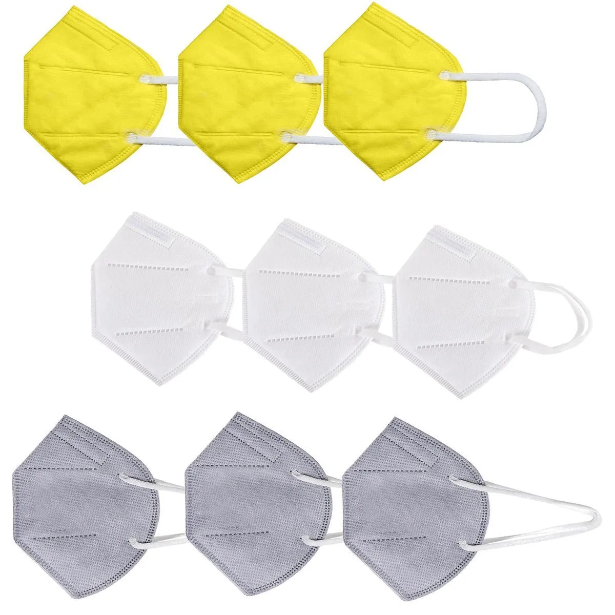 Fabula Pack of 9 Kn95/N95 Anti-Pollution Reusable 5-Layer Mask