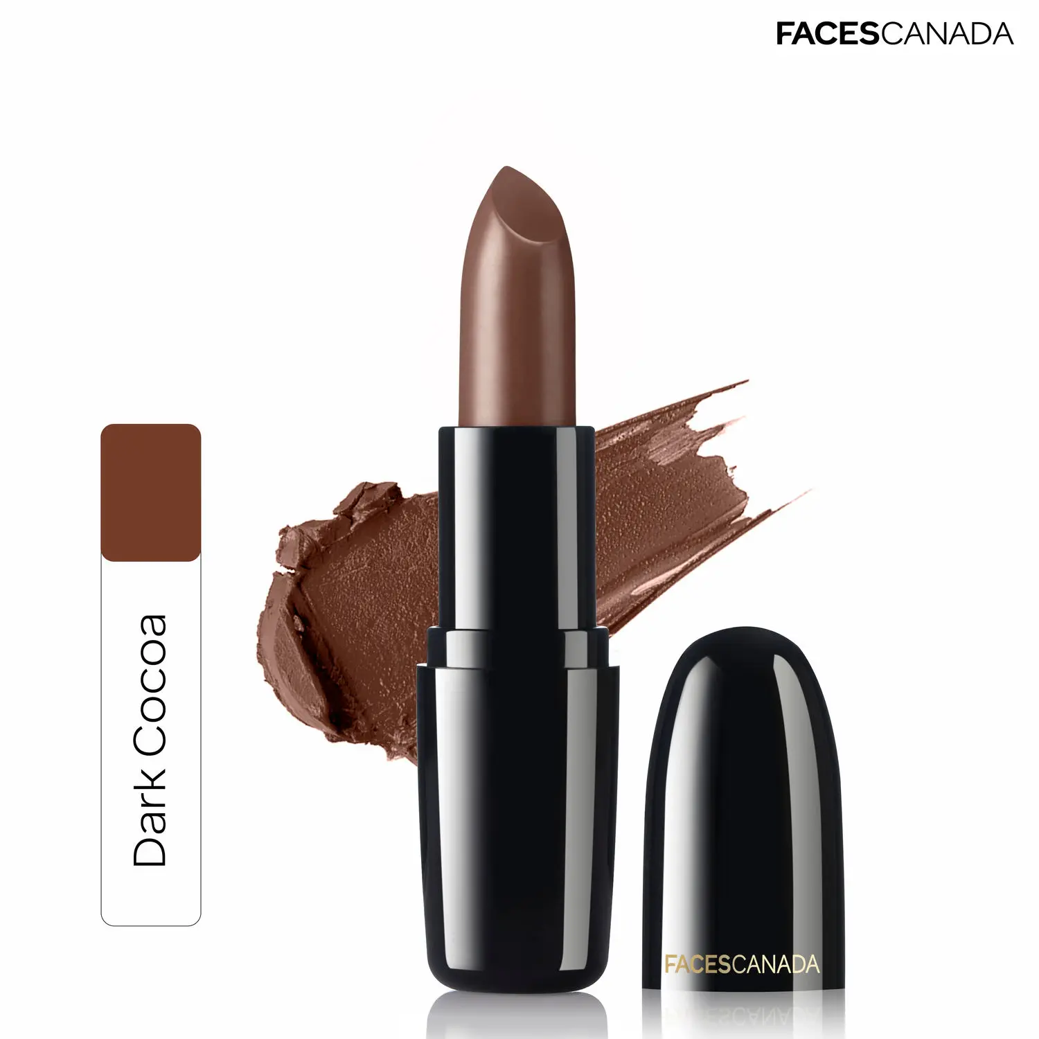 Faces Canada Weightless Creme Lipstick |Jojoba and Almond Oil enriched | Smooth One Stroke Color | Dark Cocoa 4g