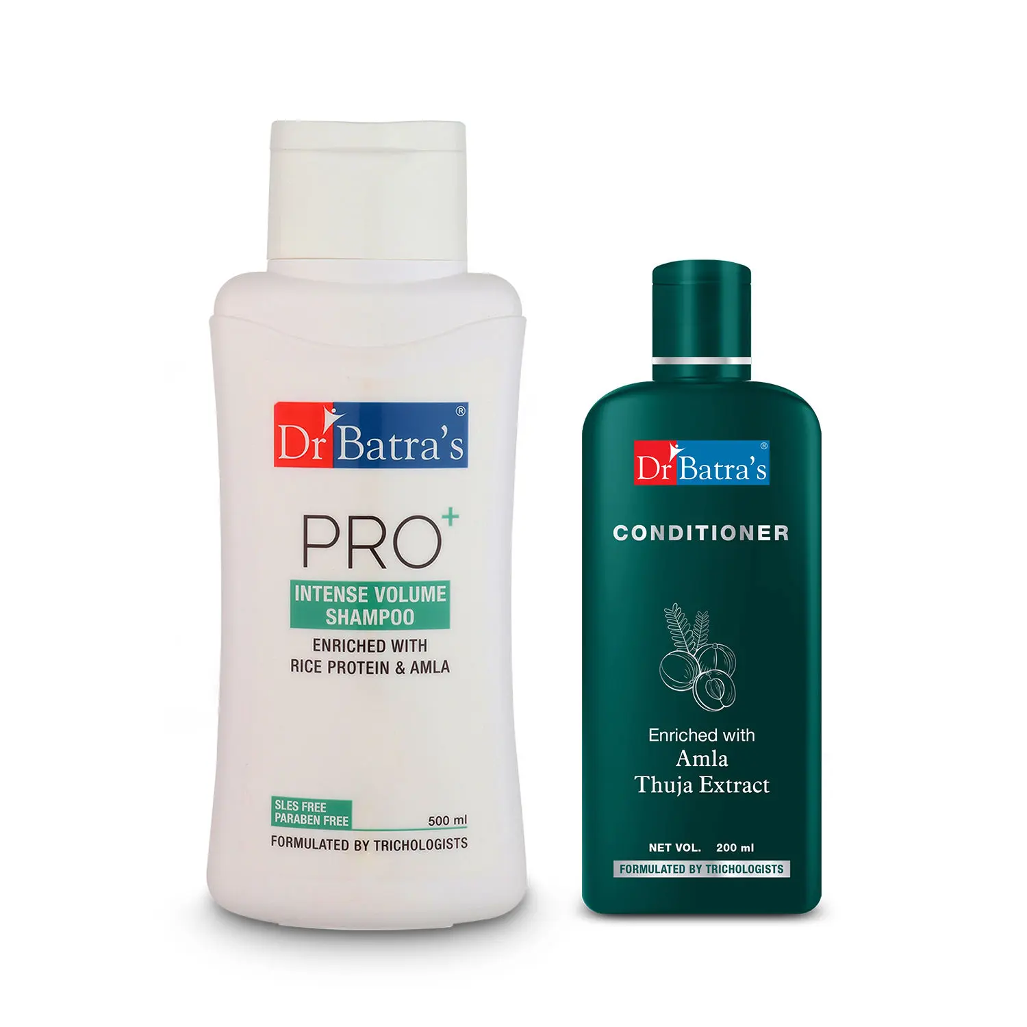 Dr Batra's Pro+Intense Volume Shampoo 500 ml and Conditioner 200 ml (Pack of 2 Men and Women)