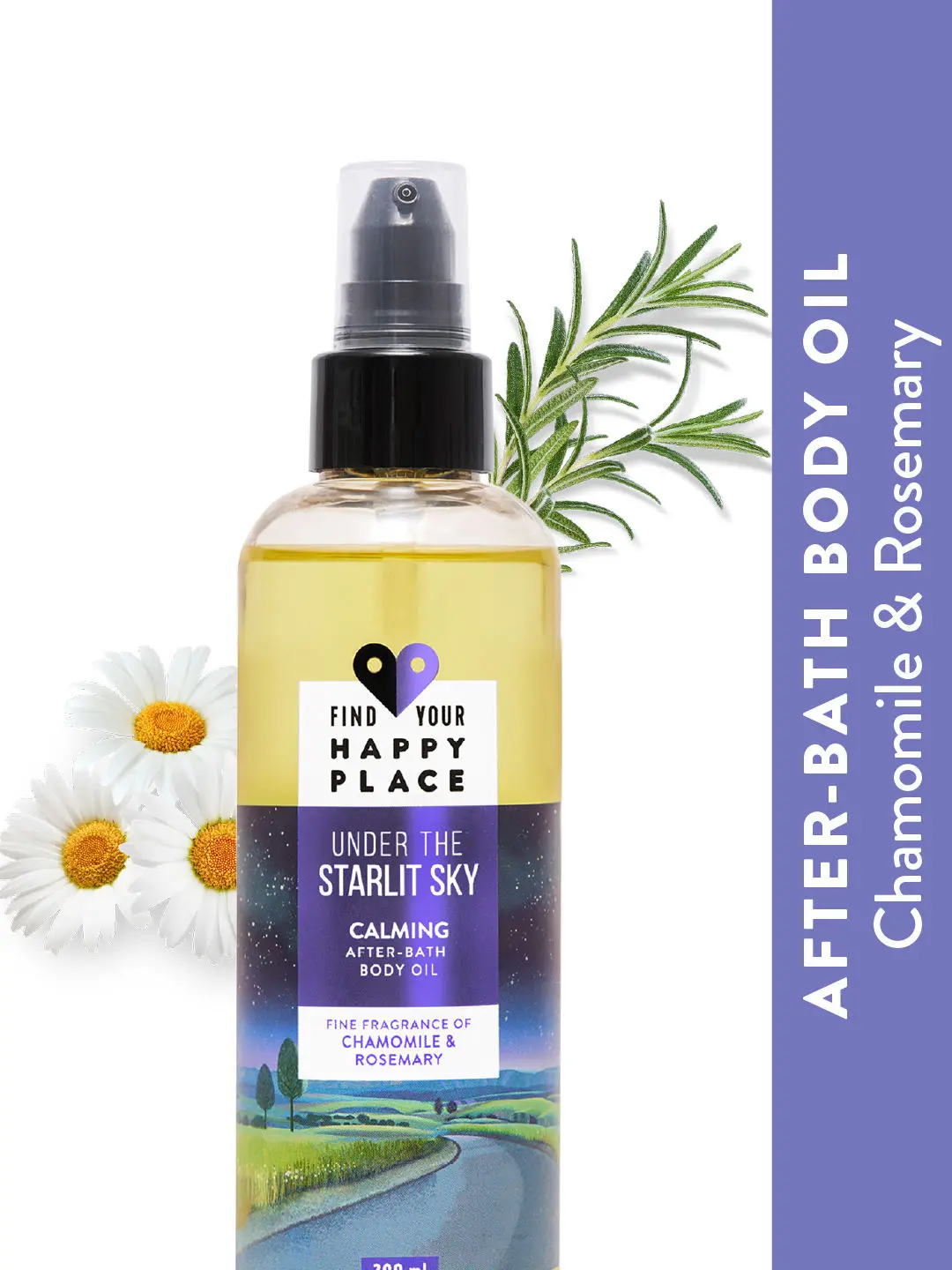 Find Your Happy Place - Under The Starlit Sky After-Bath Body Oil Chamomile & Rosemary 200ml