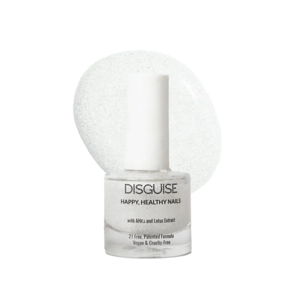 Disguise Cosmetics Happy Healthy Nail Polish with Ahas and Lotus Extract - Frosty White 130