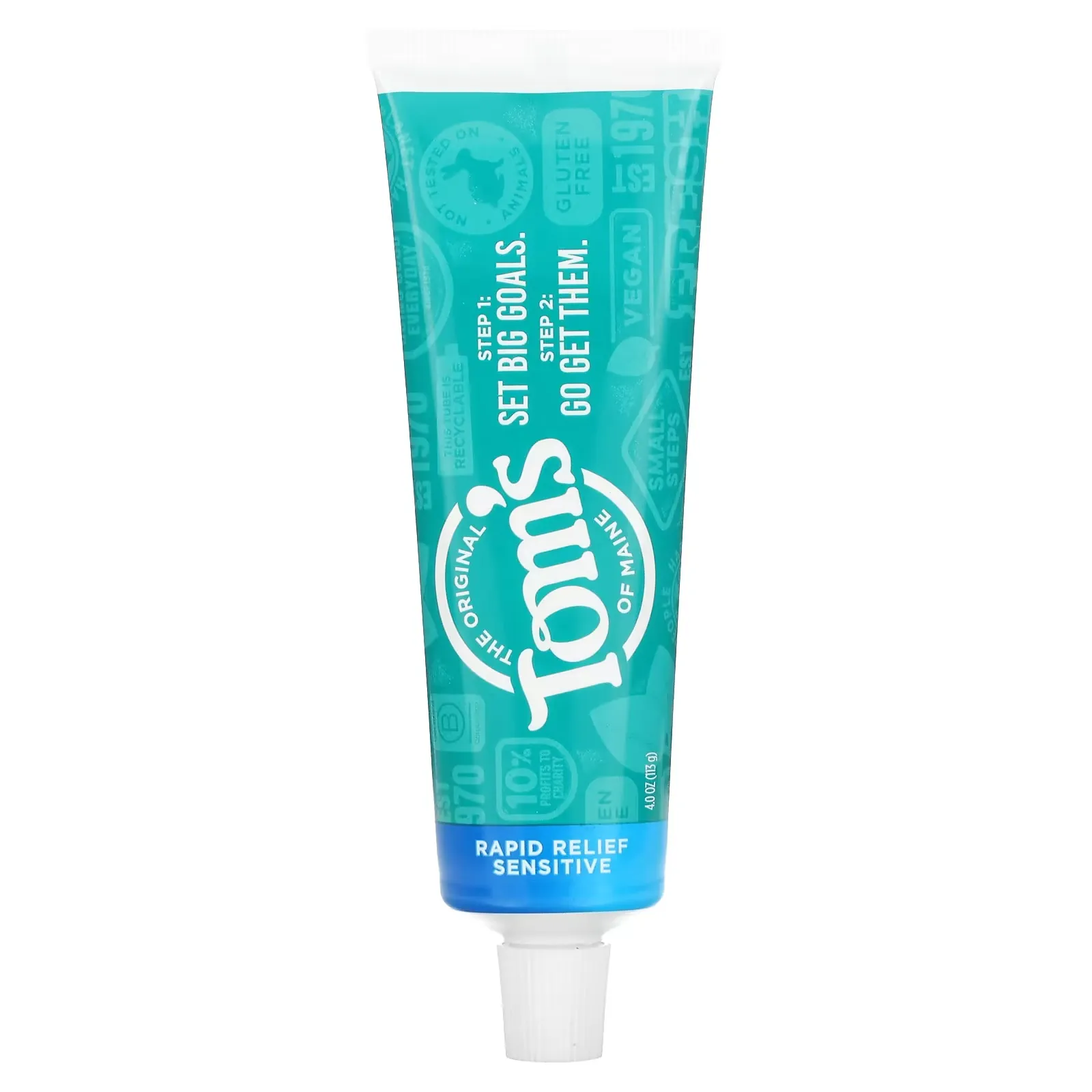 Rapid Relief Sensitive Toothpaste For Sensitive Teeth, Fluoride-Free, Fresh Mint, 4 oz (113 g)